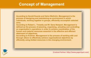 Concept of Management