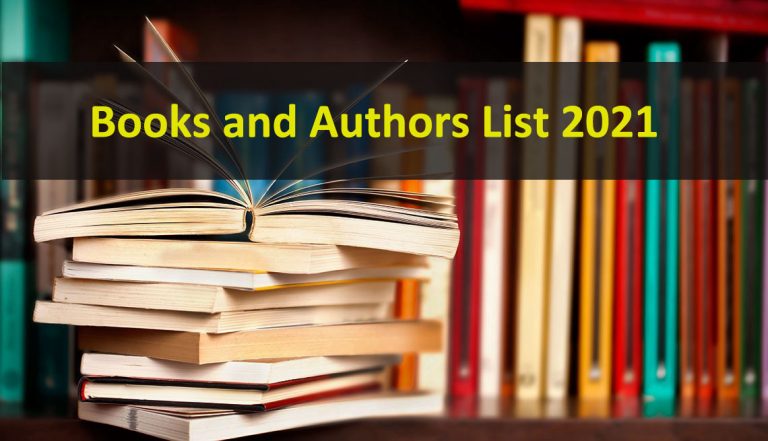 Books and Authors List 2021